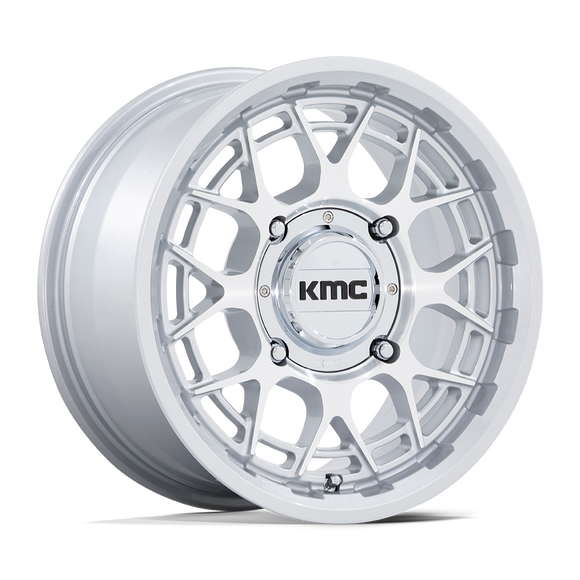 15X7 KMC Powersports KS139 Technic UTV Gloss Silver 4x156 ET38 Wheel Rim