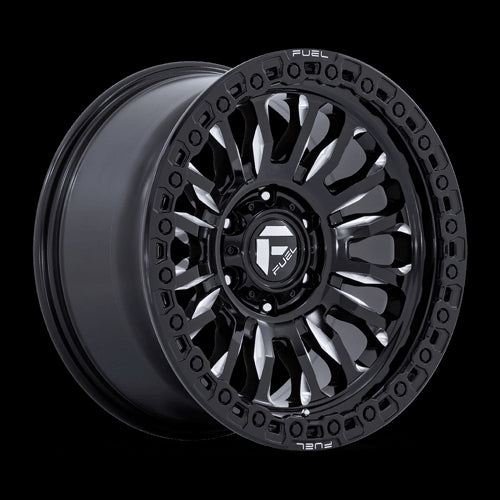 18X9 Fuel 1PC FC857 Rincon Gloss Black Milled 5X139.7 5X5.5 ET1 Wheel Rim - 0