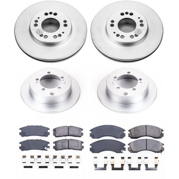PowerStop Genuine Geomet Coated Rotor and Low-Dust Ceramic Brake Pad Kit