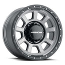 17x9 Vision 350 Ojos Satin Grey 8x165.1 8x6.5 ET12 Wheel Rim