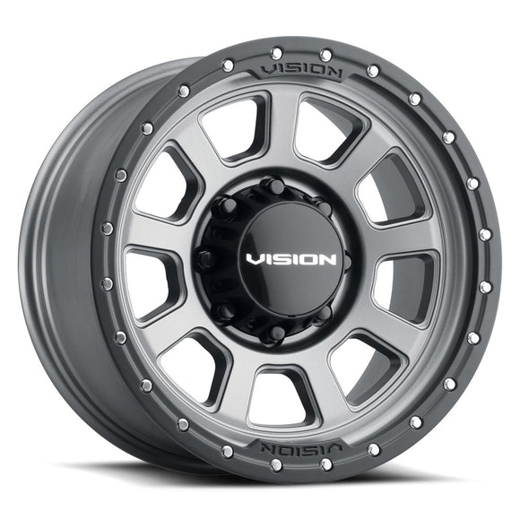 17x9 Vision 350 Ojos Satin Grey 8x165.1 8x6.5 ET12 Wheel Rim