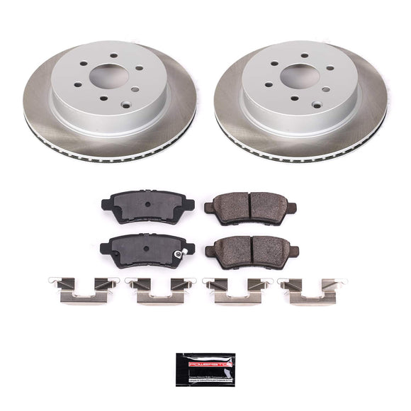 PowerStop Semi-Coated Rotor and Low-Dust Ceramic Brake Pad Kit