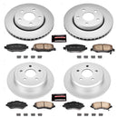 PowerStop Genuine Geomet Coated Rotor and Low-Dust Ceramic Brake Pad Kit