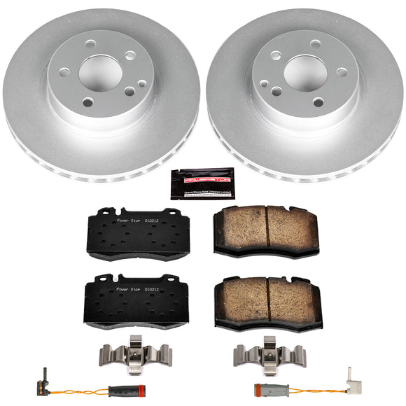 PowerStop Genuine Geomet Coated Rotor and Carbon-Fiber Ceramic Brake Pad Kit