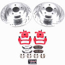 PowerStop Z26 Street Performance Ceramic Brake Pad, Drilled Slotted Rotor, and C