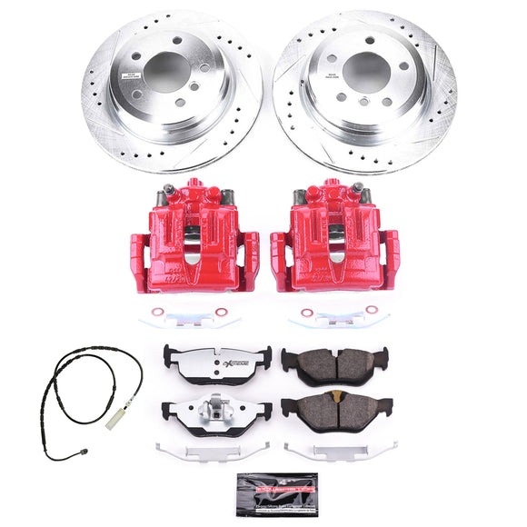 PowerStop Z26 Street Performance Ceramic Brake Pad, Drilled Slotted Rotor, and C