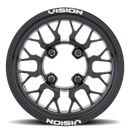 15X10 Vision Storm Gloss Black Milled Spoke 5x114.3 ET25 Wheel Rim