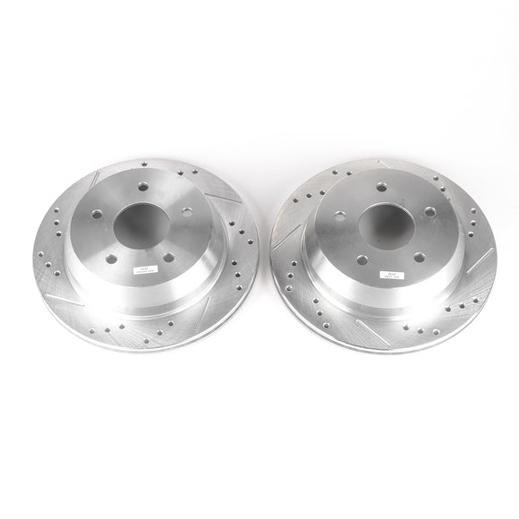 PowerStop Evolution Drilled Slotted Rotors Pair Rear For Chevrolet Blazer