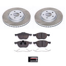 PowerStop Semi-Coated Rotor and Low-Dust Ceramic Brake Pad Kit