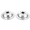 PowerStop Evolution Drilled Slotted Rotors Pair Rear For Chevrolet Colorado