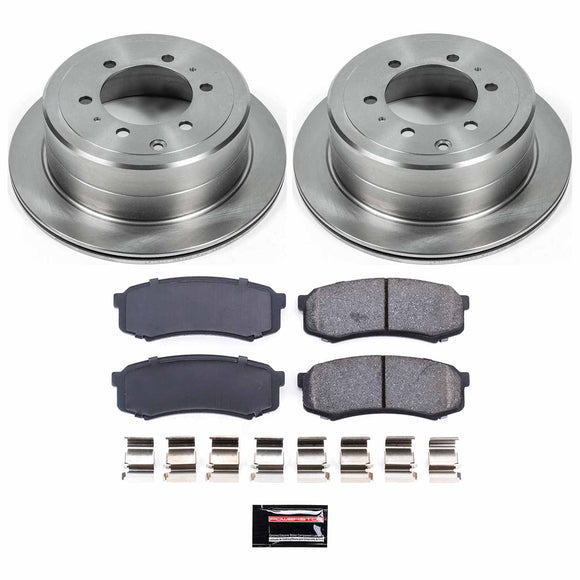 PowerStop OE Stock Replacement Low-Dust Ceramic Brake Pad and Rotor Kit