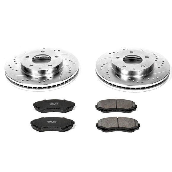 PowerStop Z23 Daily Driver Carbon-Fiber Ceramic Brake Pad and Drilled & Slotted