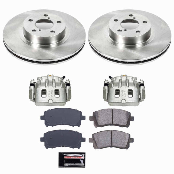 PowerStop OE Stock Replacement Low-Dust Ceramic Brake Pad, Rotor and Caliper Kit