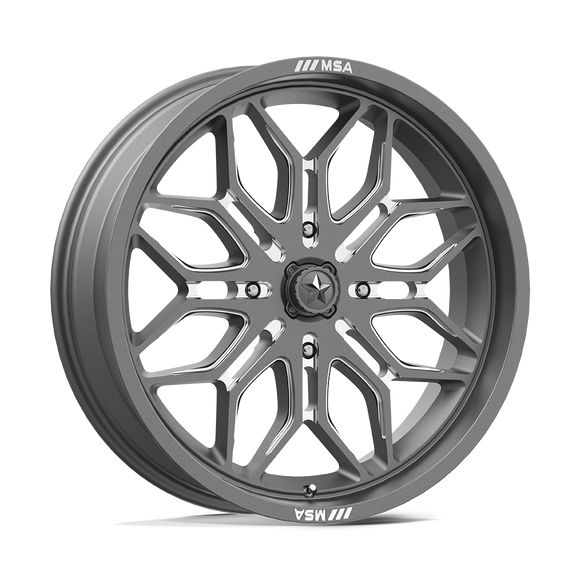 22X7 Msa Offroad Wheels M47 Sniper Gunmetal Milled 4X156 ET10 Wheel Rim