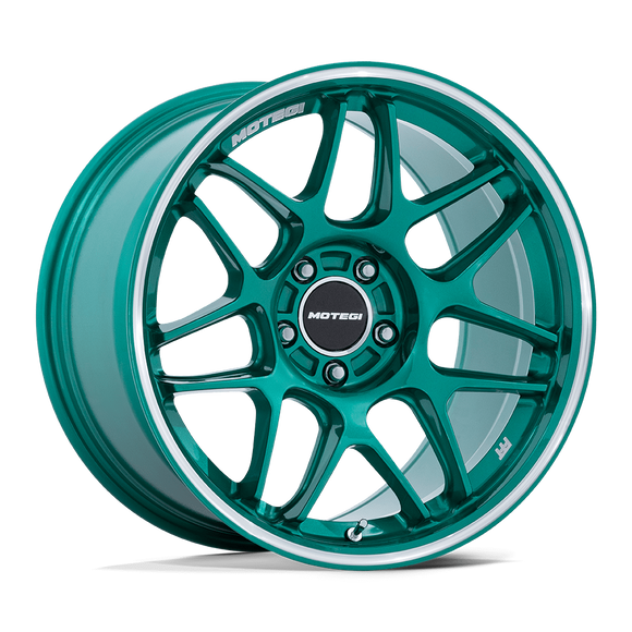 MOTEGI MR158 TSUBAKI 18x9.5 ET35 HOK-GRN MCH CB66.6 Wheel