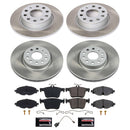 PowerStop Semi-Coated Rotor and Low-Dust Ceramic Brake Pad Kit