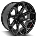 4Play Gen2 4P80R 22x10 Black Brushed Face Tinted Wheel 8x180 ET-24 CB124.1