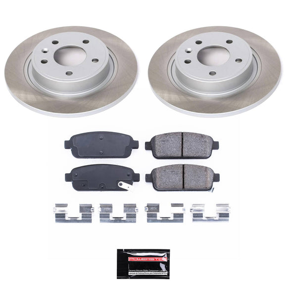 PowerStop Semi-Coated Rotor and Low-Dust Ceramic Brake Pad Kit