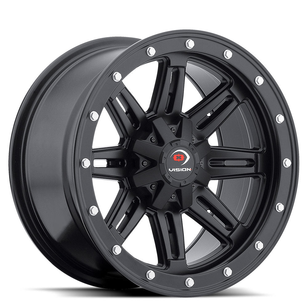 12x7 Vision 550 Five Fifty Matte Black 4x136 ET2.5 Wheel Rim - 0