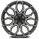 20x9 Arena Wheel Cobra Texture Gun Metal Machine Clear Coat 6x139.7 ET0 CB106.1