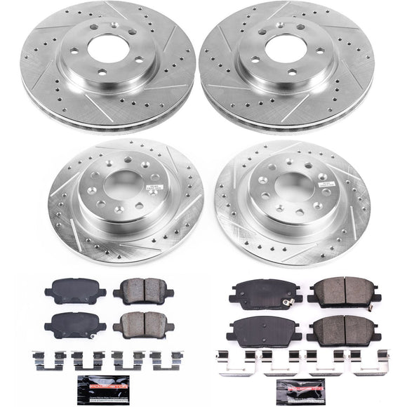 PowerStop Z23 Daily Driver Carbon-Fiber Ceramic Brake Pad and Drilled & Slotted