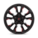 20x10 Fuel Off-Road D823 Flame Gloss Black Milled Candy Red 5x127 ET-18 Wheel