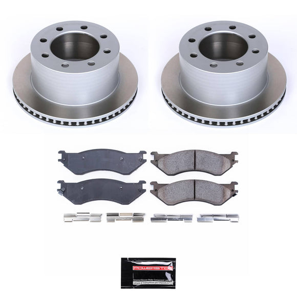 PowerStop Semi-Coated Rotor and Low-Dust Ceramic Brake Pad Kit