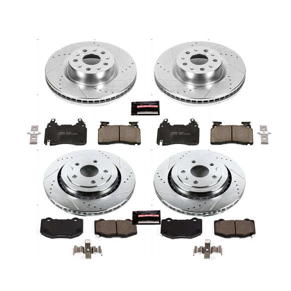 PowerStop Z23 Daily Driver Carbon-Fiber Ceramic Brake Pad and Drilled & Slotted