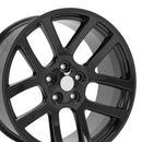 22" Replica Wheel DG51 Fits Dodge RAM Rim 22x10 Black Wheel
