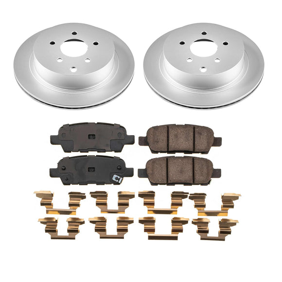 PowerStop Genuine Geomet Coated Rotor and Low-Dust Ceramic Brake Pad Kit