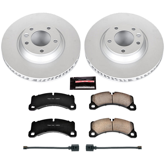 PowerStop Genuine Geomet Coated Rotor and Carbon-Fiber Ceramic Brake Pad Kit