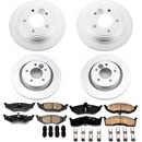 PowerStop Genuine Geomet Coated Rotor and Low-Dust Ceramic Brake Pad Kit