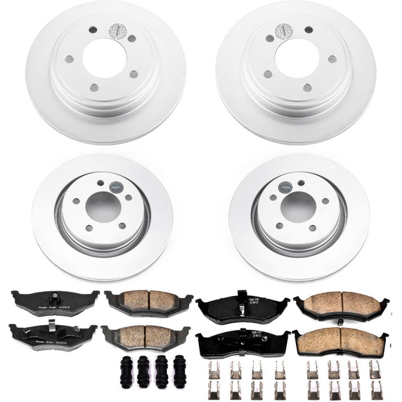 PowerStop Genuine Geomet Coated Rotor and Low-Dust Ceramic Brake Pad Kit