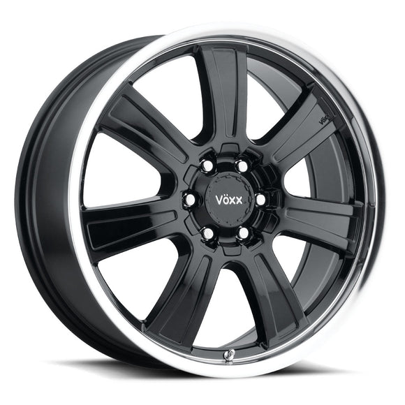 17x8.5 Voxx Turin Gloss Black Mirror Machined Lip 6x127/135 ET39 wheel/rim