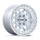 17x8.5 KMC KM553 Torx Gloss Silver With Machined Face 6x139.7 ET25 CB106.1 Wheel