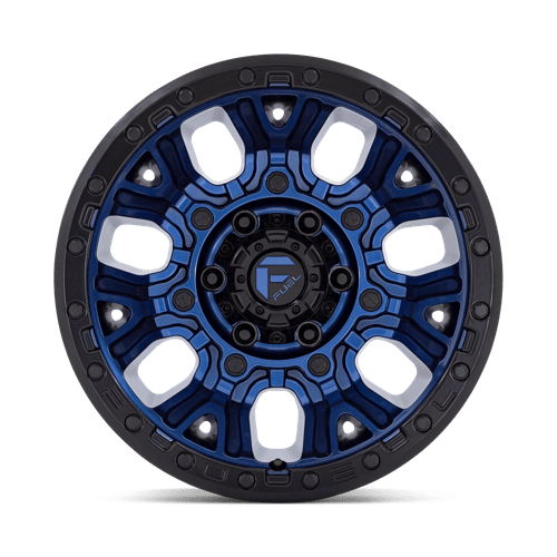 17x9 Fuel Off-Road D827 Traction Dark Blue with Black Ring 5x127 ET1 Wheel
