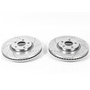 PowerStop Evolution Drilled Slotted Rotors Pair Front For Audi Q5