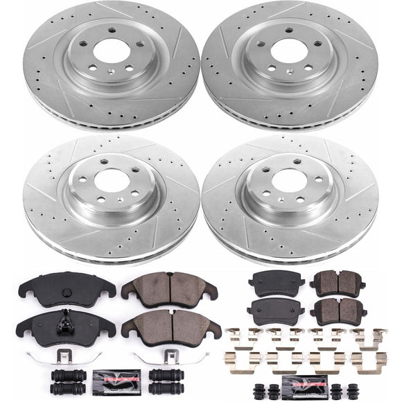 PowerStop Z23 Daily Driver Carbon-Fiber Ceramic Brake Pad and Drilled & Slotted