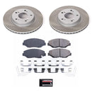 PowerStop Semi-Coated Rotor and Low-Dust Ceramic Brake Pad Kit