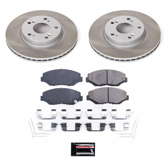 PowerStop Semi-Coated Rotor and Low-Dust Ceramic Brake Pad Kit