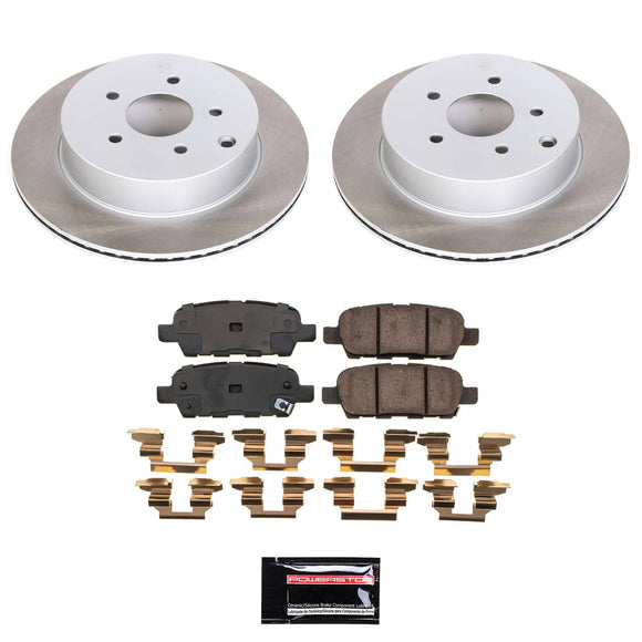 PowerStop Semi-Coated Rotor and Low-Dust Ceramic Brake Pad Kit