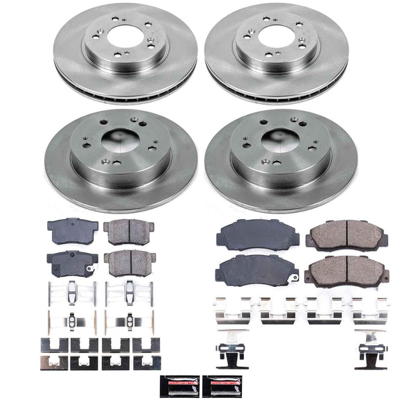 PowerStop OE Stock Replacement Low-Dust Ceramic Brake Pad and Rotor Kit