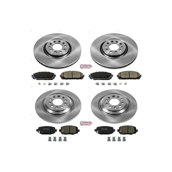 PowerStop OE Stock Replacement Low-Dust Ceramic Brake Pad and Rotor Kit