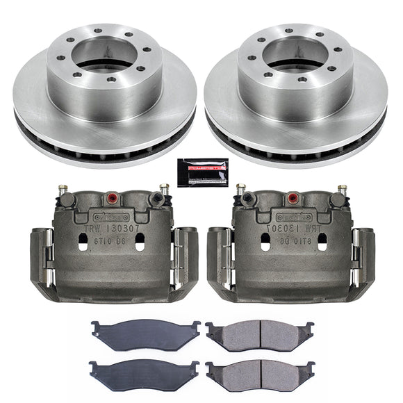PowerStop OE Stock Replacement Low-Dust Ceramic Brake Pad, Rotor and Caliper Kit