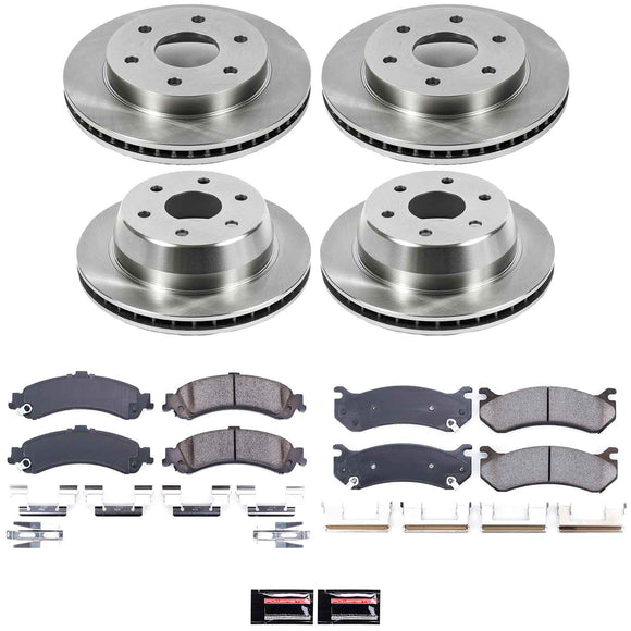 PowerStop OE Stock Replacement Low-Dust Ceramic Brake Pad and Rotor Kit
