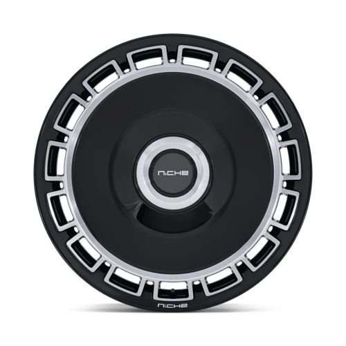 22x10.5 Niche NC287 Venice Gloss Black Machined Face 5x112 ET38 Wheel