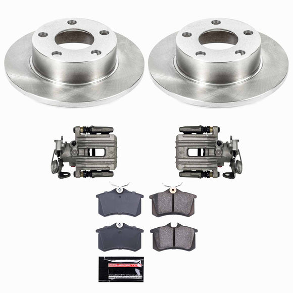 PowerStop OE Stock Replacement Low-Dust Ceramic Brake Pad, Rotor and Caliper Kit