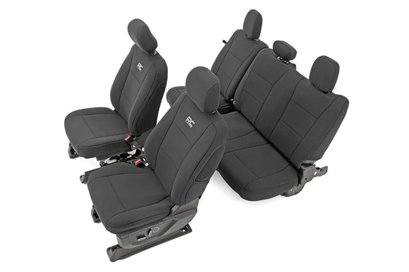 Rough Country Seat Covers Frt Bucket Rear Bench For Ford F-150 15-23 SD 17-23