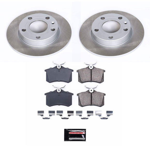 PowerStop Semi-Coated Rotor and Low-Dust Ceramic Brake Pad Kit