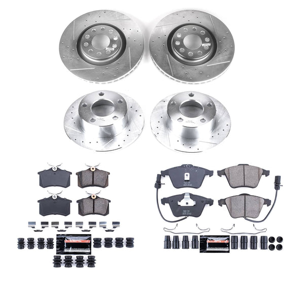 PowerStop Z23 Daily Driver Carbon-Fiber Ceramic Brake Pad and Drilled & Slotted